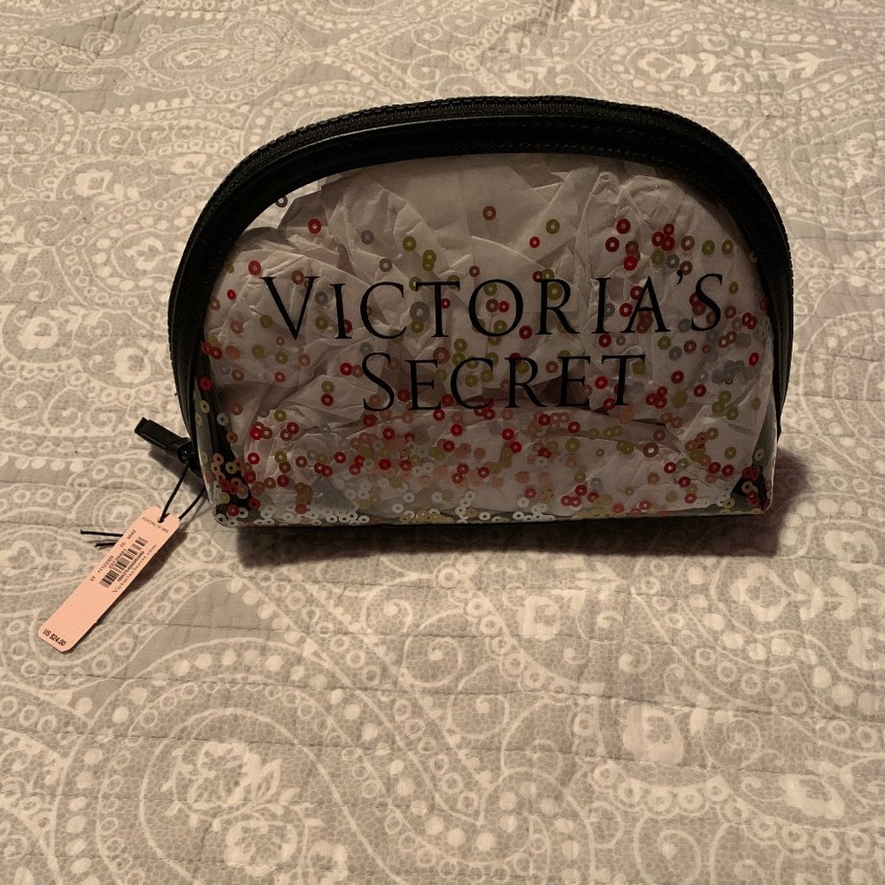 Victorias Secret Sequin Pattern Makeup Bag